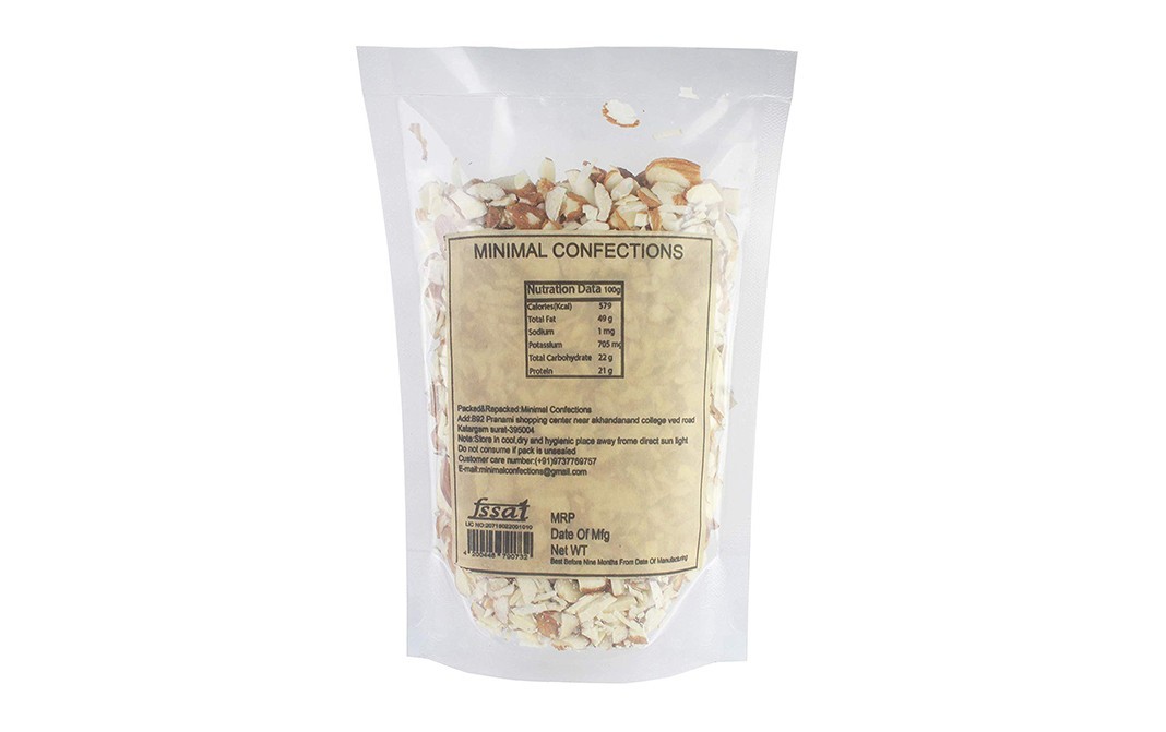 Minimal California Almonds Sliced    Pack  100 grams